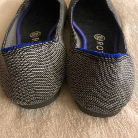 Rothy's The Point Cloud Grey Birdseye Knit Fabric Ballet Flats Women’s SZ 8 - Picture 3 of 7